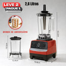 Liquidificador Multiuso Profissional Redmax Com 2 Jarras de Vidro + BRINDE: Porta Tempero de Madeira 16 Potes - COMPRE 1 LEVE 2