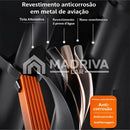 Escada Telescópica Dobrável Multifuncional de Aço Carbono + BRINDE: Bolsa De Ferramentas Multifuncional - COMPRE 1 LEVE 2