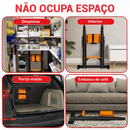 Escada Telescópica Dobrável Multifuncional de Aço Carbono + BRINDE: Bolsa De Ferramentas Multifuncional - COMPRE 1 LEVE 2