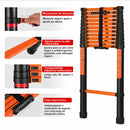 Escada Telescópica Dobrável Multifuncional de Aço Carbono + BRINDE: Bolsa De Ferramentas Multifuncional - COMPRE 1 LEVE 2