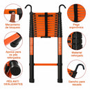 Escada Telescópica Dobrável Multifuncional de Aço Carbono + BRINDE: Bolsa De Ferramentas Multifuncional - COMPRE 1 LEVE 2