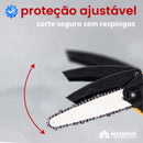 Motosserra Elétrica Portátil Com 4 Baterias 21v Bivolt + BRINDE: Bolsa de Ferramentas Multiuso - COMPRE 1 LEVE 2
