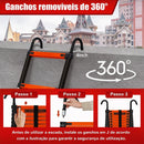 Escada Telescópica Dobrável Multifuncional de Aço Carbono + BRINDE: Bolsa De Ferramentas Multifuncional - COMPRE 1 LEVE 2