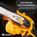 Motosserra Elétrica Portátil Com 4 Baterias 21v Bivolt + BRINDE: Bolsa de Ferramentas Multiuso - COMPRE 1 LEVE 2